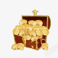 游戏宝箱png免抠素材_新图网 https://ixintu.com GUI 宝箱 金币 钱财