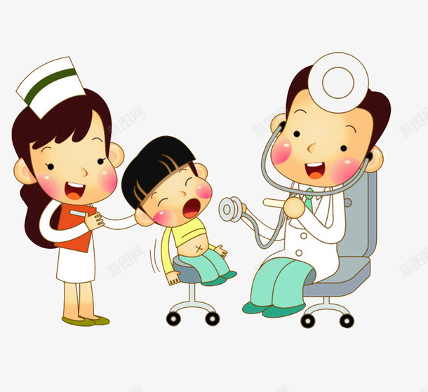 可爱风插图儿科医生诊治png免抠素材_新图网 https://ixintu.com 体检 儿科 儿科体检 儿科医生 儿科医生与病人 儿科医生检查 儿科医生问诊 儿童医院 医疗 宝宝做检查 常规检查