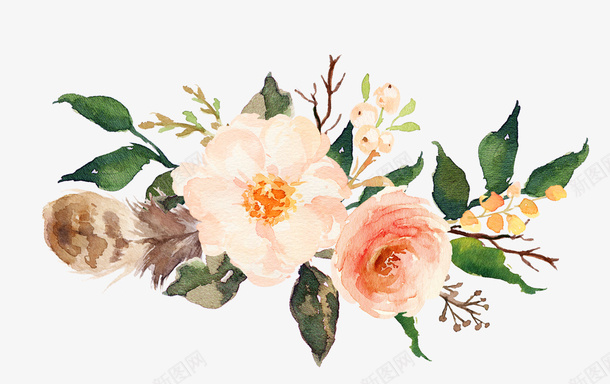 精美LOGO装饰图标png_新图网 https://ixintu.com 唯美花环 水彩绘花环和花朵 精美花环 花卉花环 花环装饰