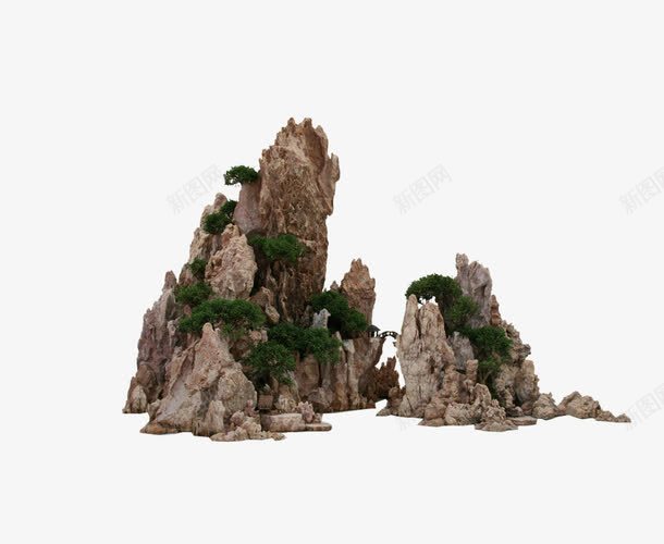 假山png免抠素材_新图网 https://ixintu.com 假山 公园假山 小山峰 山