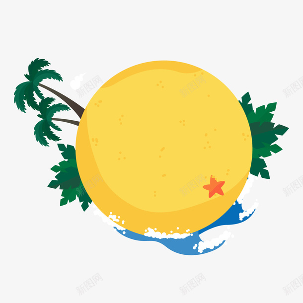 黄色圆球海岛旅游png免抠素材_新图网 https://ixintu.com 圆弧 扁平化 旅游 植物 海岛 海岛小船 环境 绿色 自然 黄色
