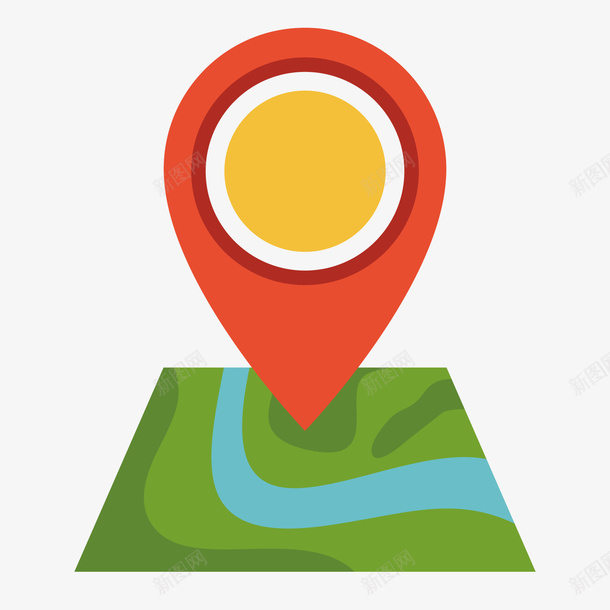 定位图标矢量图ai_新图网 https://ixintu.com 位置 图标 圆形 定位 导航 工具 形状圆图案图标 彩色 旅行 矢量图