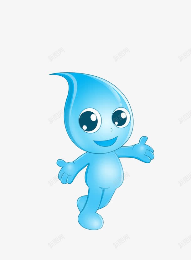 卡通水滴png免抠素材_新图网 https://ixintu.com 卡通拟人化水滴图案 水滴宝宝