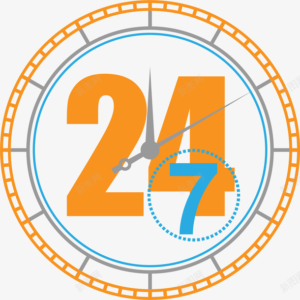 手绘店铺24小时图标矢量图ai_新图网 https://ixintu.com 24小时营业 一站式服务 便利店 全天24小时服务 店铺24小时图标 服务 服务图标 矢量图