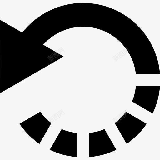 撤销箭头圆形半断了线的图标png_新图网 https://ixintu.com 半圆形 形状 撤消 界面 破碎 符号 箭头
