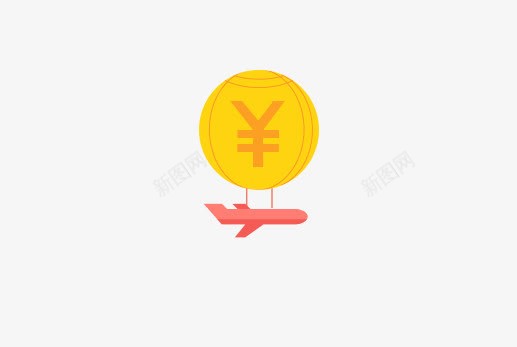 金币飞机金融png免抠素材_新图网 https://ixintu.com banner素材 房地产商业 投资 理财 财富 金融 金钱