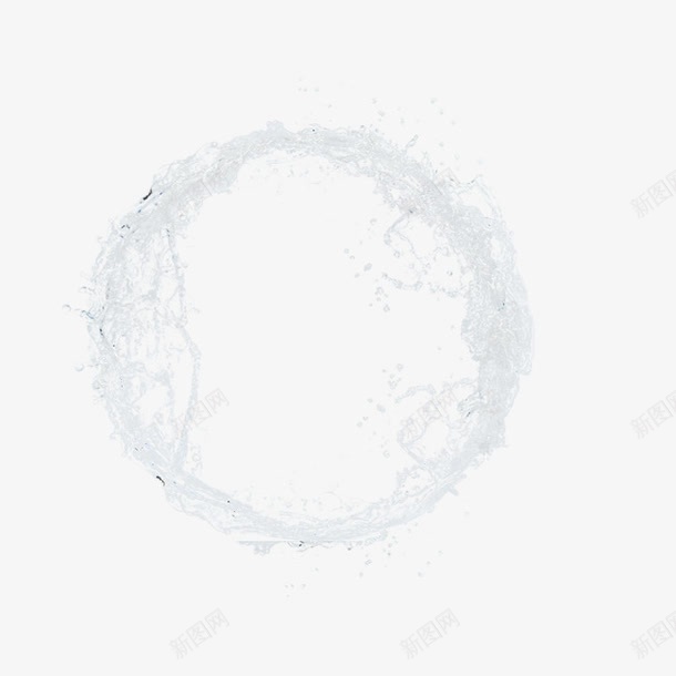 精美水圈边框png免抠素材_新图网 https://ixintu.com 护肤 梦幻 水圈 水花 精美