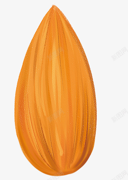 手绘的杏仁png免抠素材_新图网 https://ixintu.com PNG素材 手绘 食物 黄色