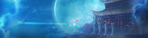 游戏bannerjpg背景底图_新图网 https://ixintu.com 房子 月亮 蓝色 闪电