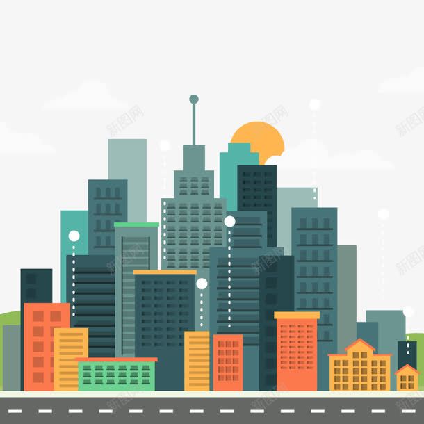 城市剪影png免抠素材_新图网 https://ixintu.com 公路 高清