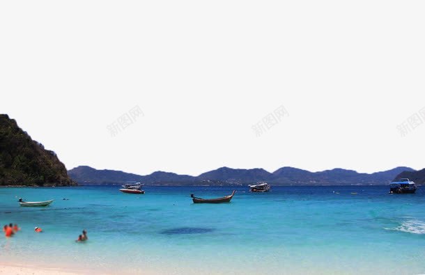 美丽海景png免抠素材_新图网 https://ixintu.com 小船 山 摄影 旅游景点 普吉岛 普吉岛风景 树林 沙滩 泰国 海景 海洋 海滩 游客 自然 阳光