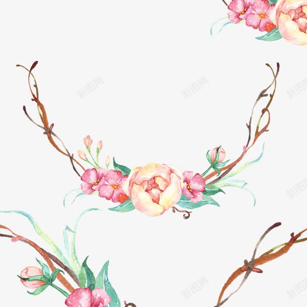 卡通玫瑰花苞花藤手绘png免抠素材_新图网 https://ixintu.com 卡通手绘 弯曲花藤 新婚节日 浪漫装饰 玫瑰花 花苞手绘 蝴蝶花藤