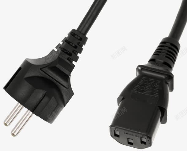 电脑主机电源线png免抠素材_新图网 https://ixintu.com 塑料绝缘体 电源线 电脑主机 黑色