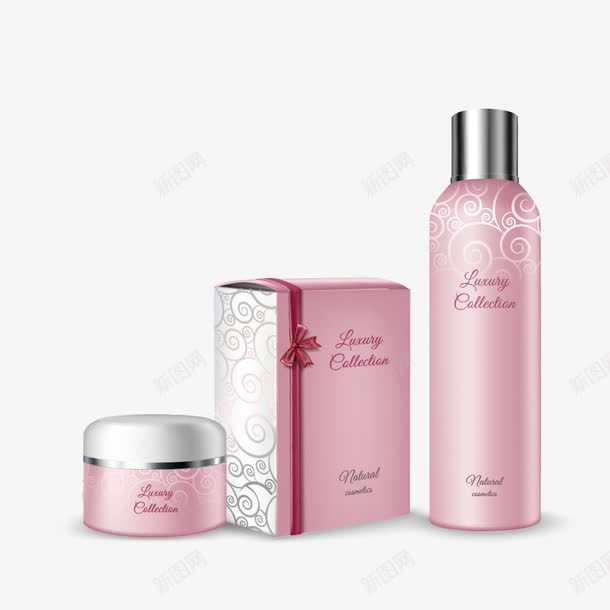 女性护肤品套装png免抠素材_新图网 https://ixintu.com 保养品 可爱 套装 皮肤护理