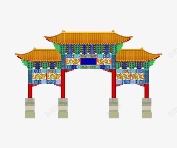 横梁彩绘人文景观png免抠素材_新图网 https://ixintu.com 人文景观 摄影 旅游摄影 横梁 横梁边饰