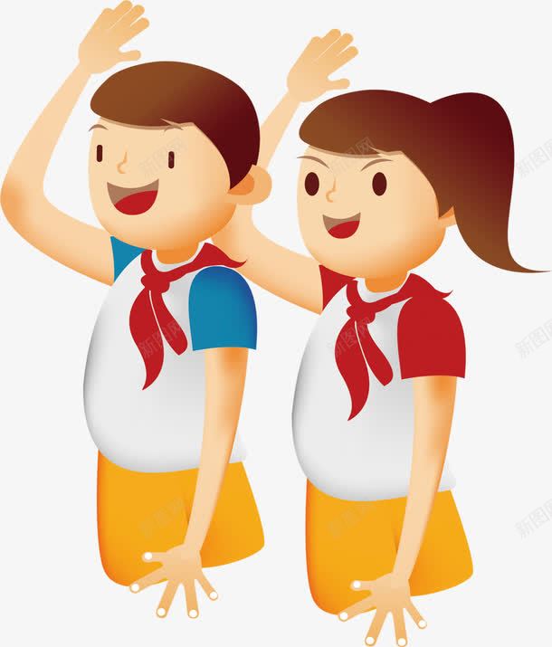 卡通孩子png免抠素材_新图网 https://ixintu.com 孩子 少先队员 班级风采 班级风采大赛 班级风采展 班级风采展示