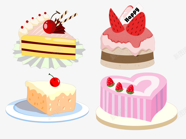 花式蛋糕png免抠素材_新图网 https://ixintu.com 三角蛋糕 巧克力 樱桃 爱心蛋糕 生日 生日素材 生日蛋糕 盘子 盘子矢量图 糕点 草莓蛋糕 蛋糕免抠png 蛋糕矢量 蛋糕矢量素材 装饰