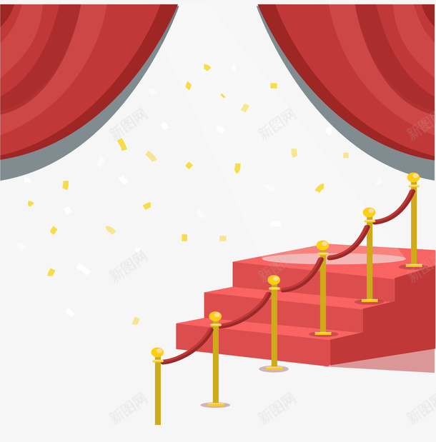 颁奖典礼红色舞台矢量图ai免抠素材_新图网 https://ixintu.com 矢量png 红色舞台 聚光灯 舞台 颁奖典礼 颁奖舞台 矢量图