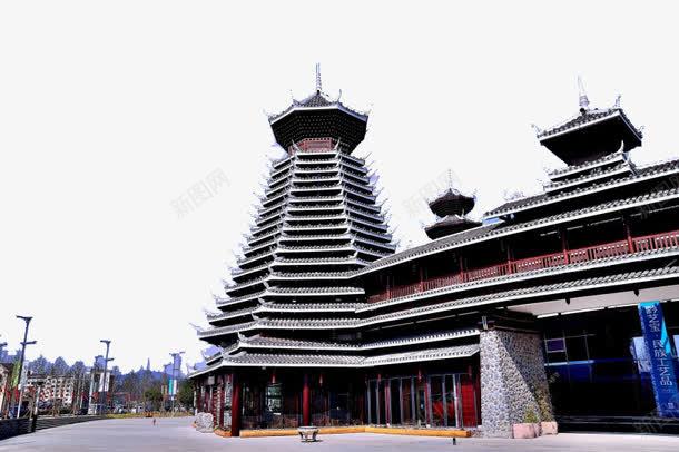 侗族鼓楼建筑七png免抠素材_新图网 https://ixintu.com 名胜古迹 旅游风景 著名建筑
