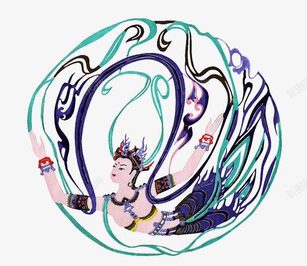 敦煌舞女png免抠素材_新图网 https://ixintu.com 人文 人物 敦煌 敦煌服装 舞女 莫高窟壁画