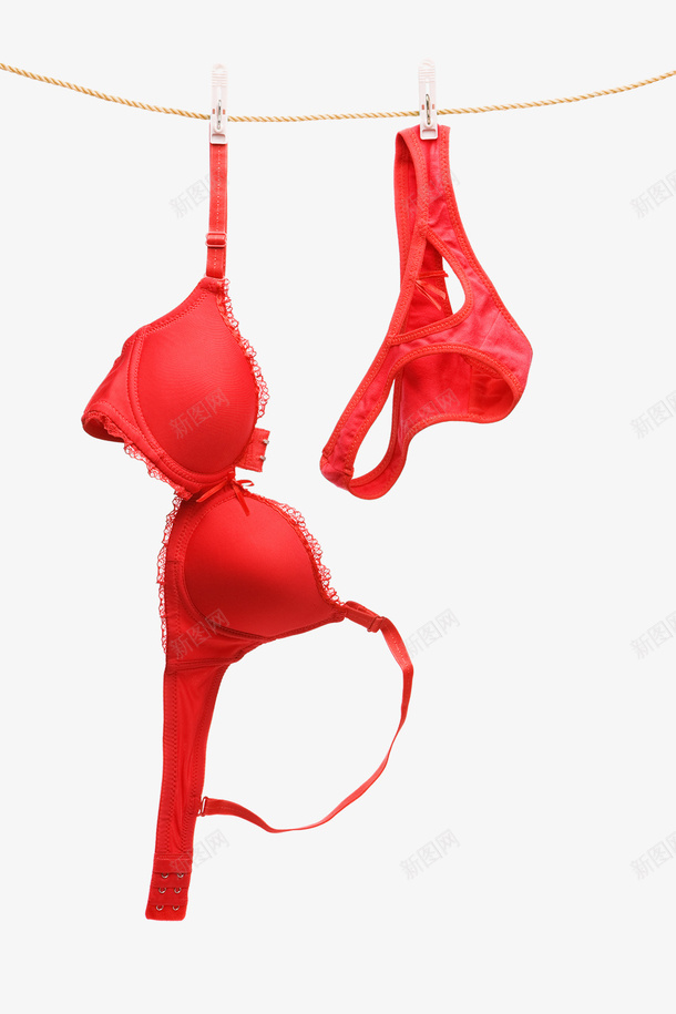 红色内衣png免抠素材_新图网 https://ixintu.com 挂着的内衣 挂着的衣服 服装 红色内衣