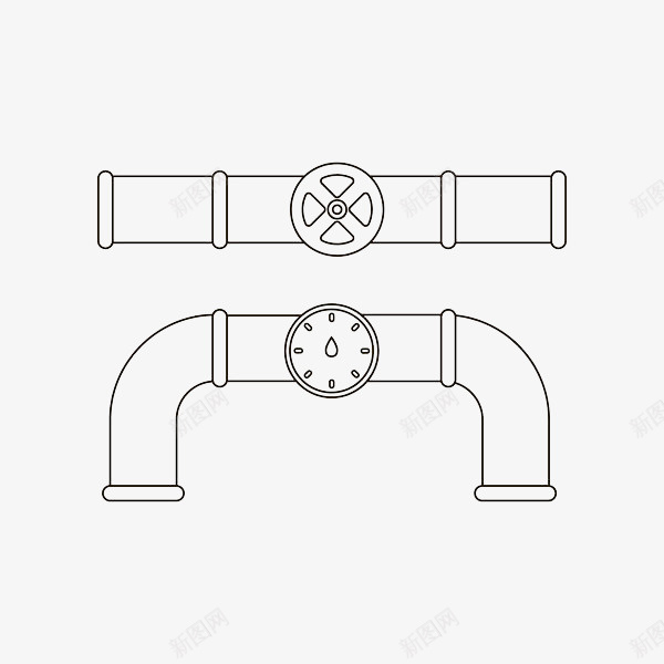 简约手绘线条管道图标png_新图网 https://ixintu.com 简约 管子 管道 线条手绘 表盘 金属材质 金属钢管 钢管
