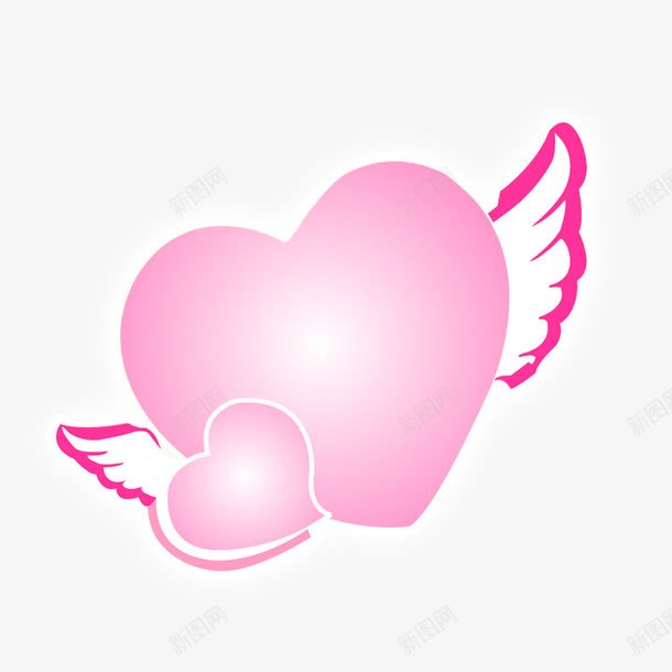 心形png免抠素材_新图网 https://ixintu.com 小天使 彩带 心形 相框 矢量花纹 花 花纹 边框