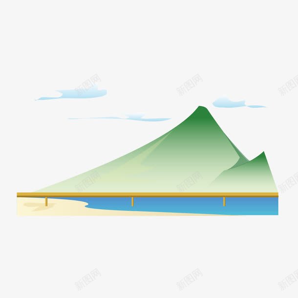 绿水青山png免抠素材_新图网 https://ixintu.com 白云 绿水 绿水青山就是金山银山 青山 风景