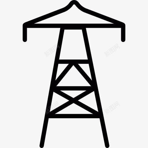 能源塔图标png_新图网 https://ixintu.com 基础设施 技术 电力 电气 结构 能源