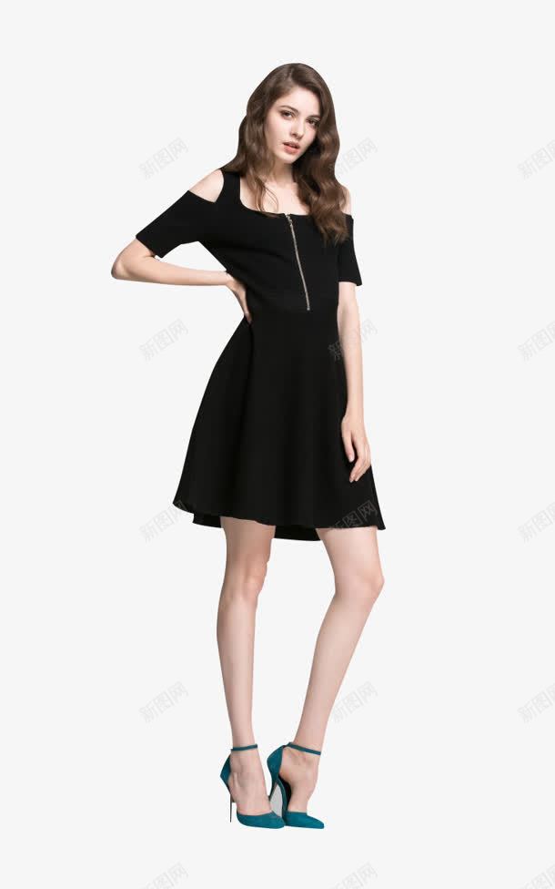 摄影黑色修身女装png免抠素材_新图网 https://ixintu.com 修身 女装 摄影 黑色