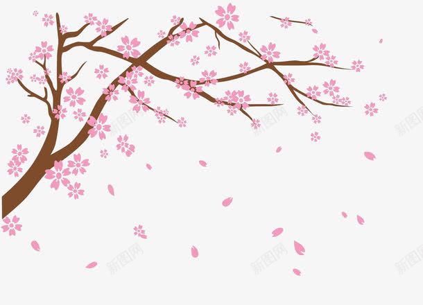 浪漫时刻png免抠素材_新图网 https://ixintu.com 樱花树 樱花飘落 水彩 粉红 粉红素材 绘画 艺术