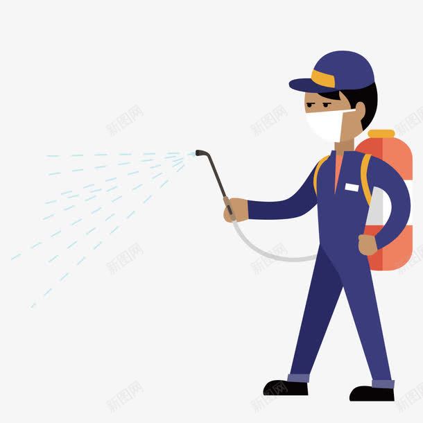 戴口罩喷农药的叔叔png免抠素材_新图网 https://ixintu.com 农药 叔叔 口罩