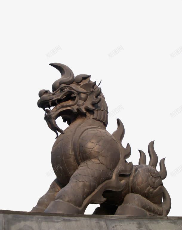 独角兽雕像png免抠素材_新图网 https://ixintu.com 吉祥物 独角兽 獬豸 神兽 雕刻