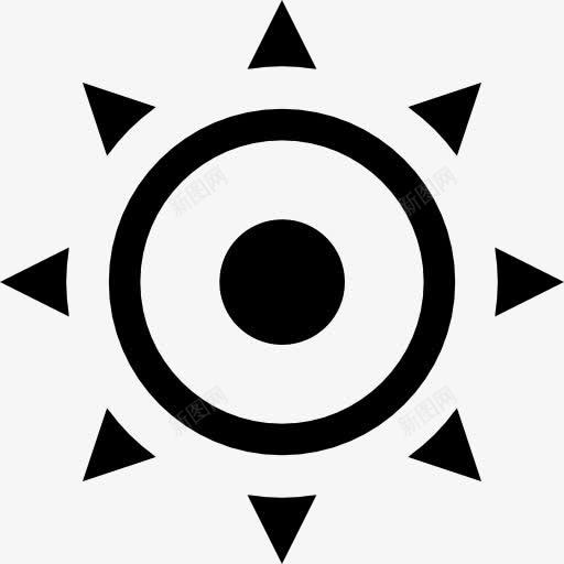 太阳图标png_新图网 https://ixintu.com 夏天 天晴朗 天气 气象 自然