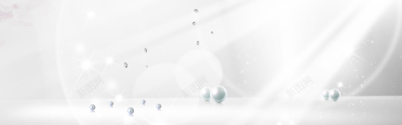 白色珍珠浪漫护肤背景psd设计背景_新图网 https://ixintu.com 护肤 梦幻 浪漫 海报banner 珍珠 白色