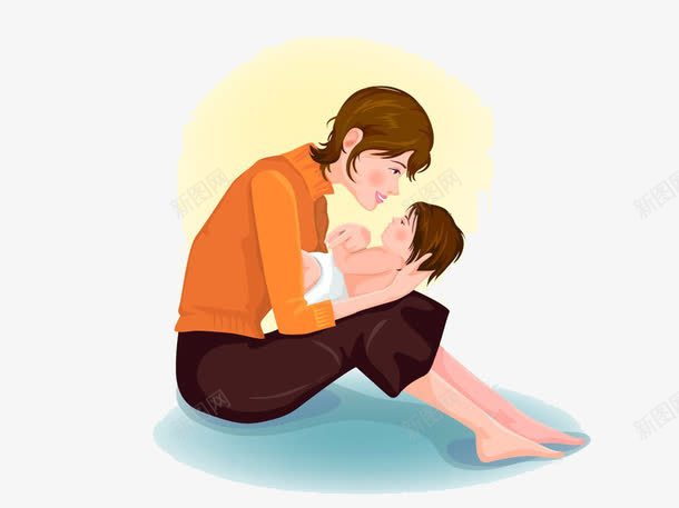 温暖的时刻png免抠素材_新图网 https://ixintu.com 关爱 孩子 母爱 绘画 艺术 装饰 长辈的关怀