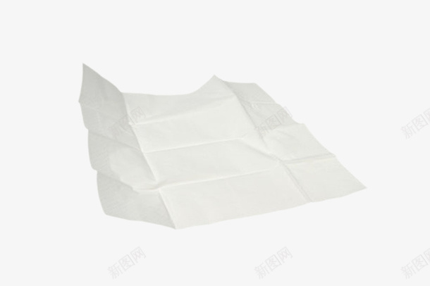一张折叠过的纸巾实物png免抠素材_新图网 https://ixintu.com 产品 卫生 干净 拭擦 消费 清洁 用品 纯木浆 纯色 纸张 餐桌餐巾纸