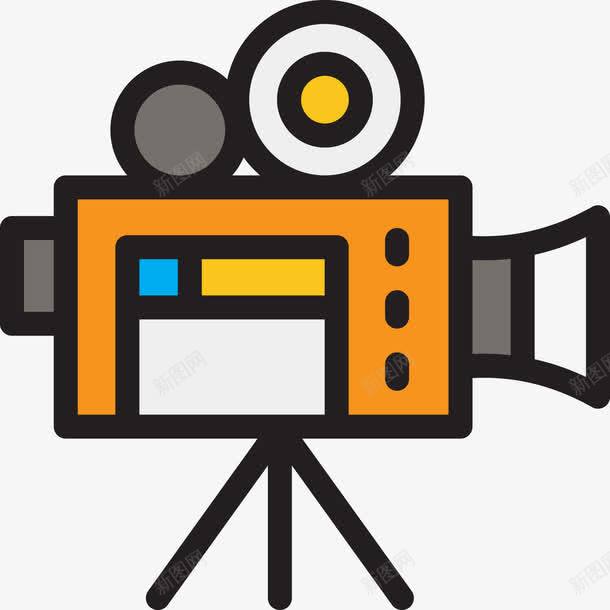 电影制作摄影机图标png_新图网 https://ixintu.com 卡通图标 拍摄录像 摄影机 数码 新闻报道 新闻直播 电影制作 电影拍摄 视频录像 视频录制