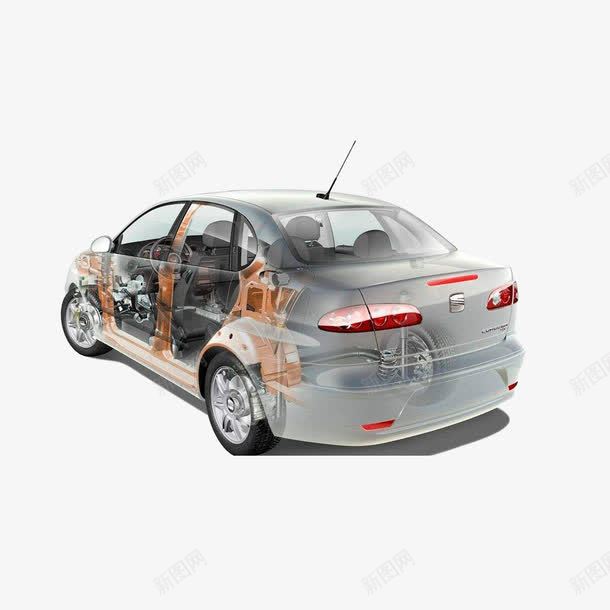汽车内部零件透视图png免抠素材_新图网 https://ixintu.com 效果图 构造图 汽车透视图