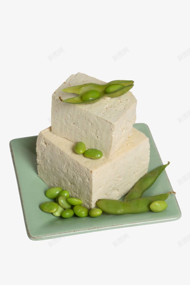 白色豆角方块豆腐png免抠素材_新图网 https://ixintu.com 北豆腐 嫩豆腐 方块豆腐 方碟子 素食 豆制品 豆腐 豆角 食材 食物