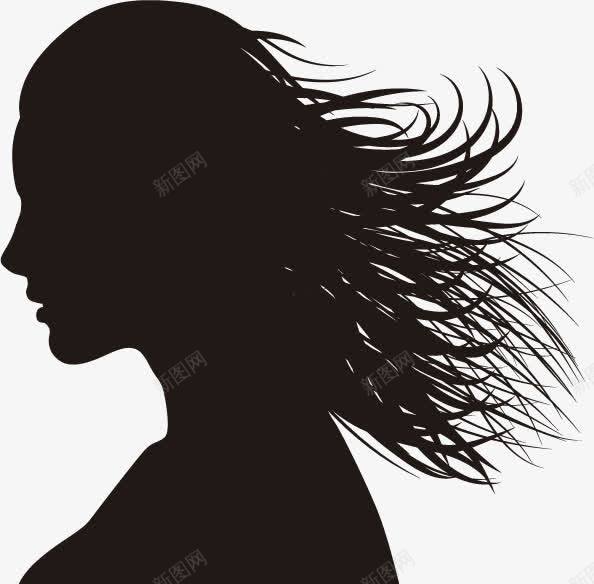 长发女子侧脸剪影png免抠素材_新图网 https://ixintu.com 人侧脸 人物侧脸 侧脸剪影 长发女子