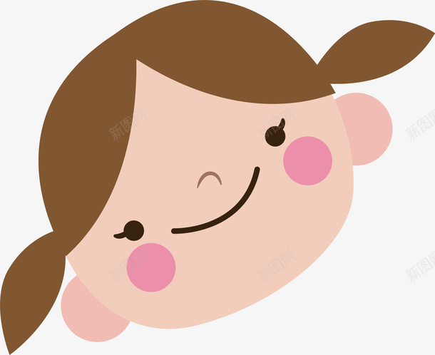 小女孩儿童头像卡通png免抠素材_新图网 https://ixintu.com 儿童节 免抠 免费PNG 头像 小女孩 开心 插画风 童真