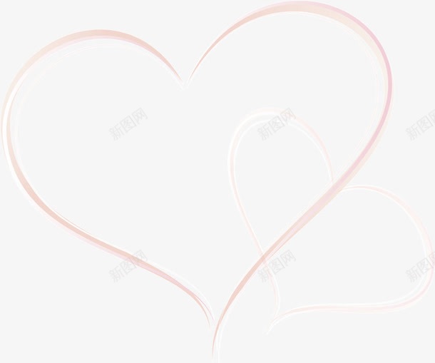 创意手绘线描画心连心爱心png免抠素材_新图网 https://ixintu.com 创意 心连心 手绘 爱心 线描画