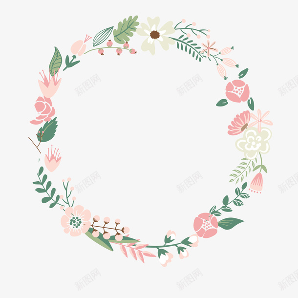 卡通花环psd免抠素材_新图网 https://ixintu.com 300分辨率可因数 卡通花环