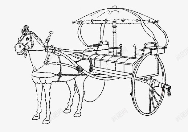 古代马车透明底png免抠素材_新图网 https://ixintu.com 古代 古代车马 帝王 车辆 马车