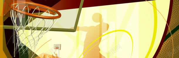 篮球运动banner创意背景背景