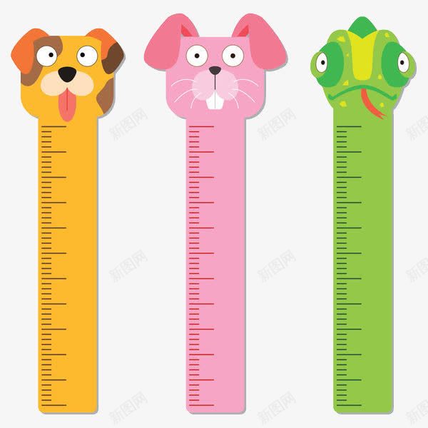 小狗兔子小蛇尺子png免抠素材_新图网 https://ixintu.com 刻度 刻度尺 卡通 尺子 尺寸标尺 标尺 测一测 测量 测量工具 量一量