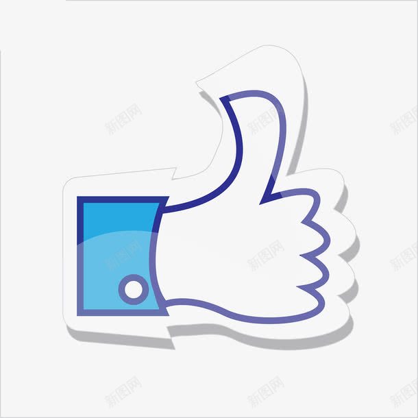 手绘表扬手势png免抠素材_新图网 https://ixintu.com 大拇指 手绘素材 蓝色 表扬 赞扬