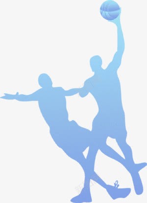 蓝色篮球赛剪影奥运会png免抠素材_新图网 https://ixintu.com 剪影 奥运会 篮球赛 蓝色