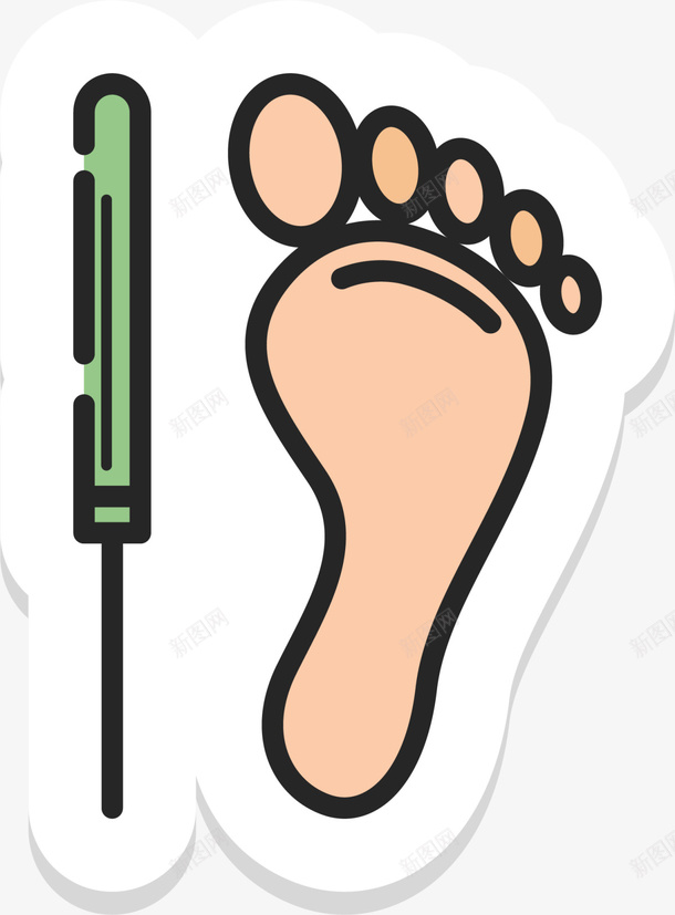 修脚足疗贴纸标签png免抠素材_新图网 https://ixintu.com SPA 修脚 护肤 粉色脚底 美丽 美妆 美容院 脚底贴纸 足疗